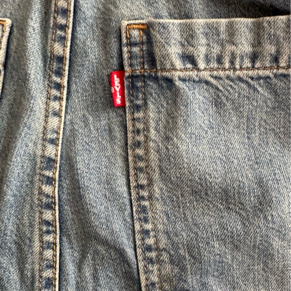 LEVI’S Jumpsuit/ Utility Overalls Wide Leg, Blue Jean Denim- Anthropologie - Picture 14 of 14